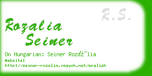 rozalia seiner business card